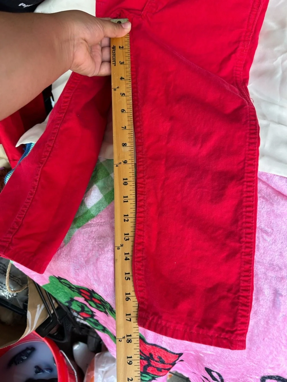 Vintage OshKosh B'gosh Bright Red Canvas  Kids Overalls